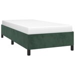 vidaXL Cadre de lit sans matelas vert foncé 90x190 cm velours