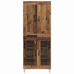vidaXL Haut Armoire Bois Ancien 69 5 x 34 x 180 cm Bois d'ingénierie