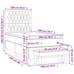 vidaXL Sommier à lattes de lit avec matelas Vert foncé 100x200 cm