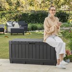 Keter Boîte de rangement de jardin Kentwood 350 L Anthracite