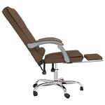 vidaXL Fauteuil de massage inclinable de bureau Marron Tissu