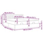 VidaXL Cadre de lit ottoman avec matelas bleu 180x200 cm tissu