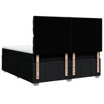 vidaXL Sommier à lattes de lit avec matelas Noir 180x200 cm Tissu