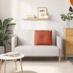 vidaXL Coussin de Dos Rouge orange 60 x 50 cm Tissu en velours côtelé