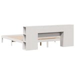 vidaXL Lit bibliothèque sans matelas blanc 200x200 cm bois pin massif