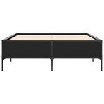 vidaXL Cadre de lit sans matelas noir 135x190 cm