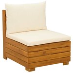 vidaXL Sofa de jardin milieu Bois d'Acacia Massif Marron