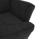 vidaXL Fauteuil noir velours