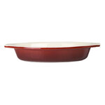 Plat à gratin ovale rouge 650 ml - vogue -  - fonteoui 140x195x40mm