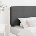 vidaXL Tête de lit capitonnée Blanc et gris clair 100 cm Pin massif