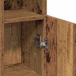 vidaXL Meuble de salle de bain avec porte-rouleau vieux bois