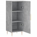 vidaXL Buffet Gris béton 34 5x34x90 cm Bois d'ingénierie