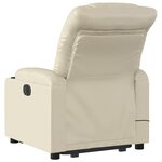 vidaXL Fauteuil inclinable de massage Crème Similicuir
