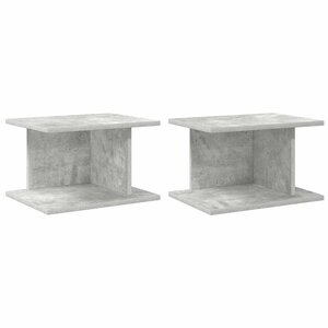 vidaXL Table de chevet 2 Pièces Gris béton 40 x 30 x 25 cm