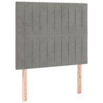 vidaXL Sommier à lattes de lit et matelas Gris clair 100x200cm Velours