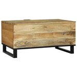 vidaXL Tables basses Marron 80 x 50 x 40 cm bois de manguier massif