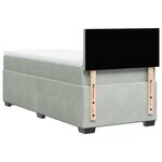 vidaXL Sommier à lattes de lit et matelas Gris clair 80x200 cm Velours
