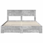 vidaXL Cadre de lit Gris béton 180 x 200 cm Bois d'ingénierie