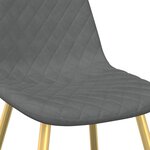 vidaXL Chaises à manger lot de 4 Gris clair Velours