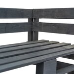 vidaXL Banc d'angle palette de jardin bois gris