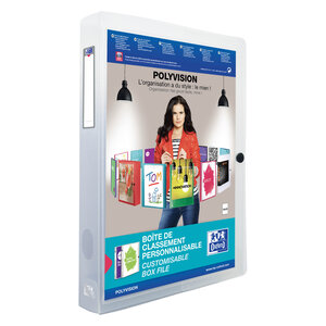 Chemise box plastique oxford 24 x 32 cm - incolore - lot de 8