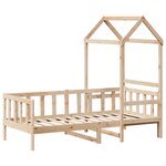 vidaXL Lit de jour avec toit sans matelas 80x200 cm bois massif