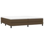 vidaXL Cadre de lit à ressorts marron foncé 200x200 cm tissu