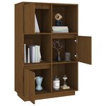 vidaXL Buffet Marron miel 74x35x117 cm Bois massif de pin