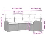 vidaXL Ensemble de canapé de jardin Marron polyrotin