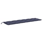 vidaXL Coussin de banc de jardin bleu marine 200x50x7 cm tissu oxford