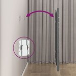 vidaXL Tête de lit murale Gris 141x3x91 5 cm Bois massif de pin