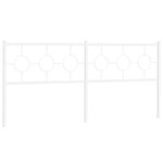 vidaXL Tête de lit métal blanc 200 cm