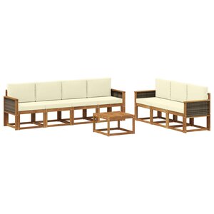 vidaXL Ensemble de canapés d'extérieur 7 pc
