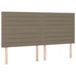 vidaXL Cadre de lit avec tête de lit Taupe 180x200 cm Tissu