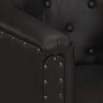 vidaXL Chaise cabriolet noir cuir véritable