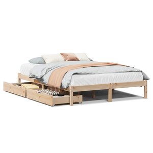 vidaXL Cadre de lit sans matelas 120x190 cm bois de pin massif
