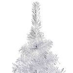 vidaXL Arbre de Noël artificiel pré-éclairé/boules argenté 240 cm PET