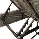 vidaXL Chaise longue double avec coussins gris résine tressée