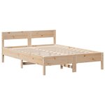 vidaXL Lit bibliothèque sans matelas 150x200 cm bois massif de pin