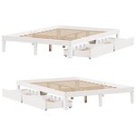 vidaXL Cadre de lit avec tiroirs sans matelas blanc 120x190 cm