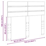 vidaXL Tête de lit Blanc 120 cm Bois d'ingénierie