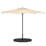 vidaXL Socle de parasol en forme d'éventail 4 Pièces Noir