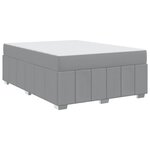 vidaXL Cadre de lit avec matelas Gris clair 160 x 200 cm tissu