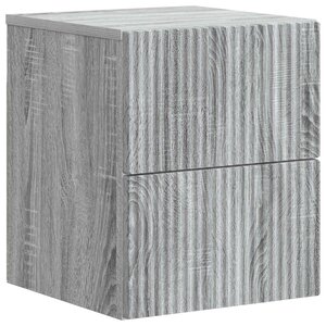 vidaXL Cabinet de chevet mural Sonoma gris 33 x 34 5 x 40 cm