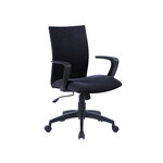 Q-connect chaise bureau rotative - Métal tissu - Max. supporte 130kg - Noir