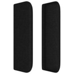 vidaXL Tête de lit avec oreilles Noir 93x16x78/88 cm Tissu