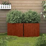 vidaXL Jardinières 2 Pièces 42x40x39 cm acier corten