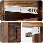 vidaXL Cabinet de chevet mural Bois ancien 34 5 x 33 x 20 cm