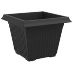 vidaXL Pots de plantes 24 Pièces Noir 43 x 43 x 33 5 cm Plastique