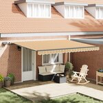 vidaXL Auvent Rétractable Multicolore 450 ×300 cm tissu